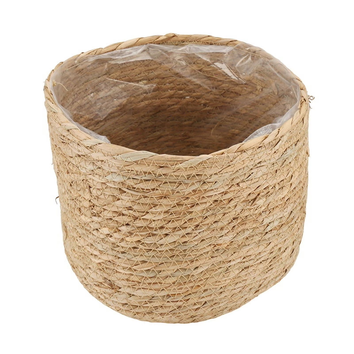 Seagrass Woven Plant Pot with Plastic Film Insert W175