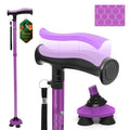 Folding Quad Cane with TPR T-Handle and Travel Bag J5499
