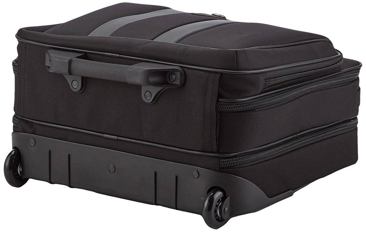 Black Nylon Rolling Case for 17-inch Notebooks L6547