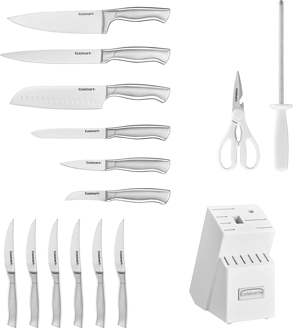 15 Piece Stainless Steel Knife Block Set Y9779