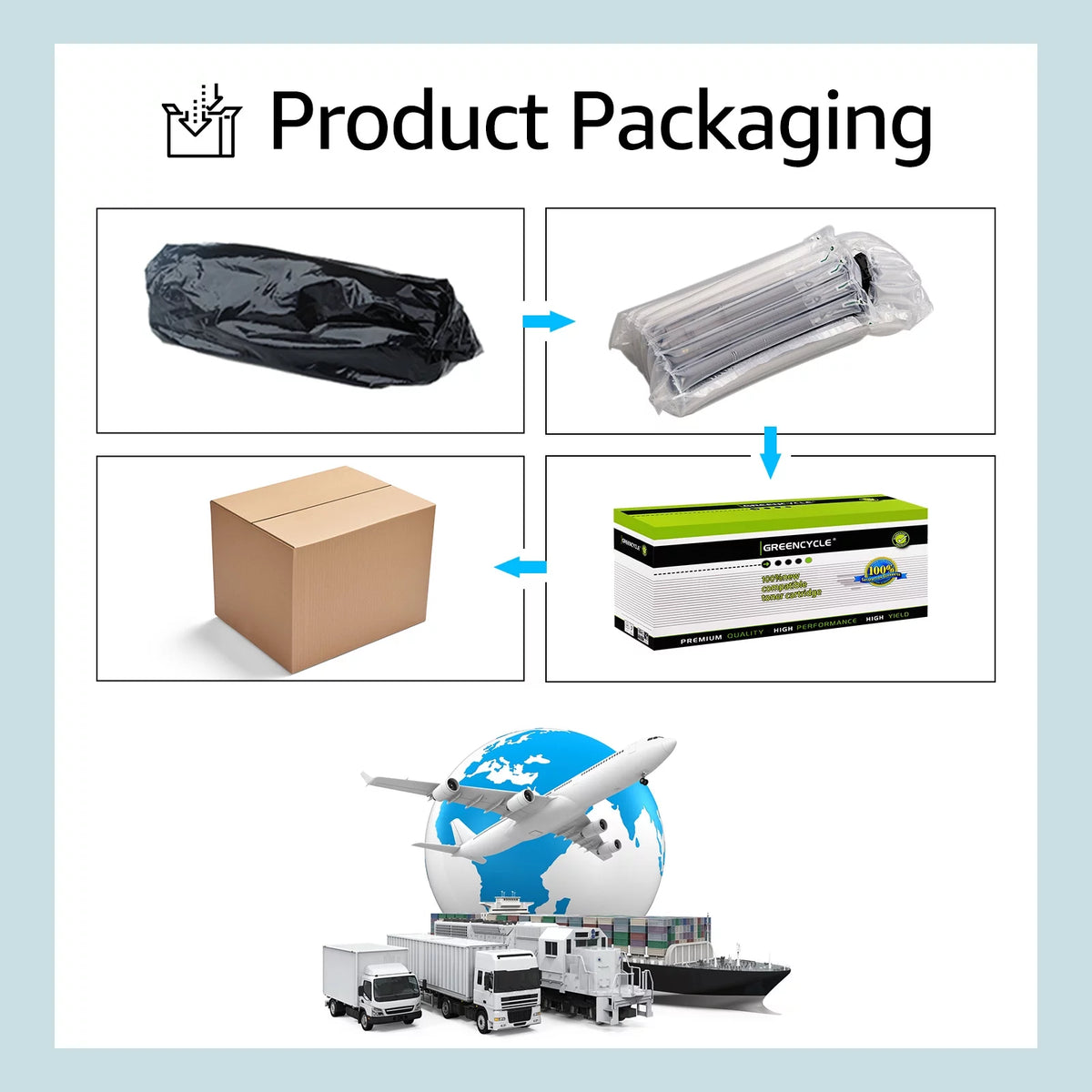 Cyan Compatible Toner Cartridge Replacement 1 Pack J55840