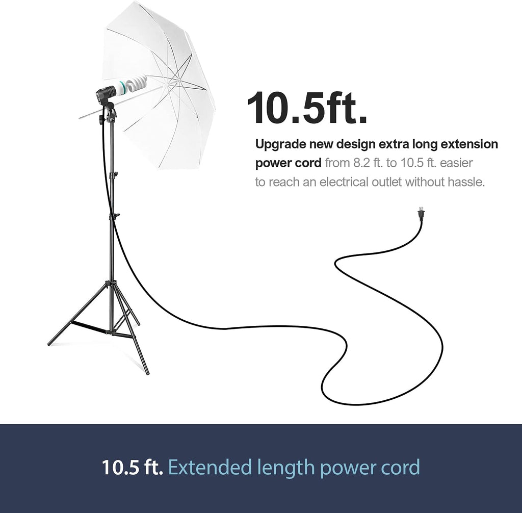 Continuous Light Lighting Kit with 33 inch Umbrella and 6500K Light Bulb Z6114