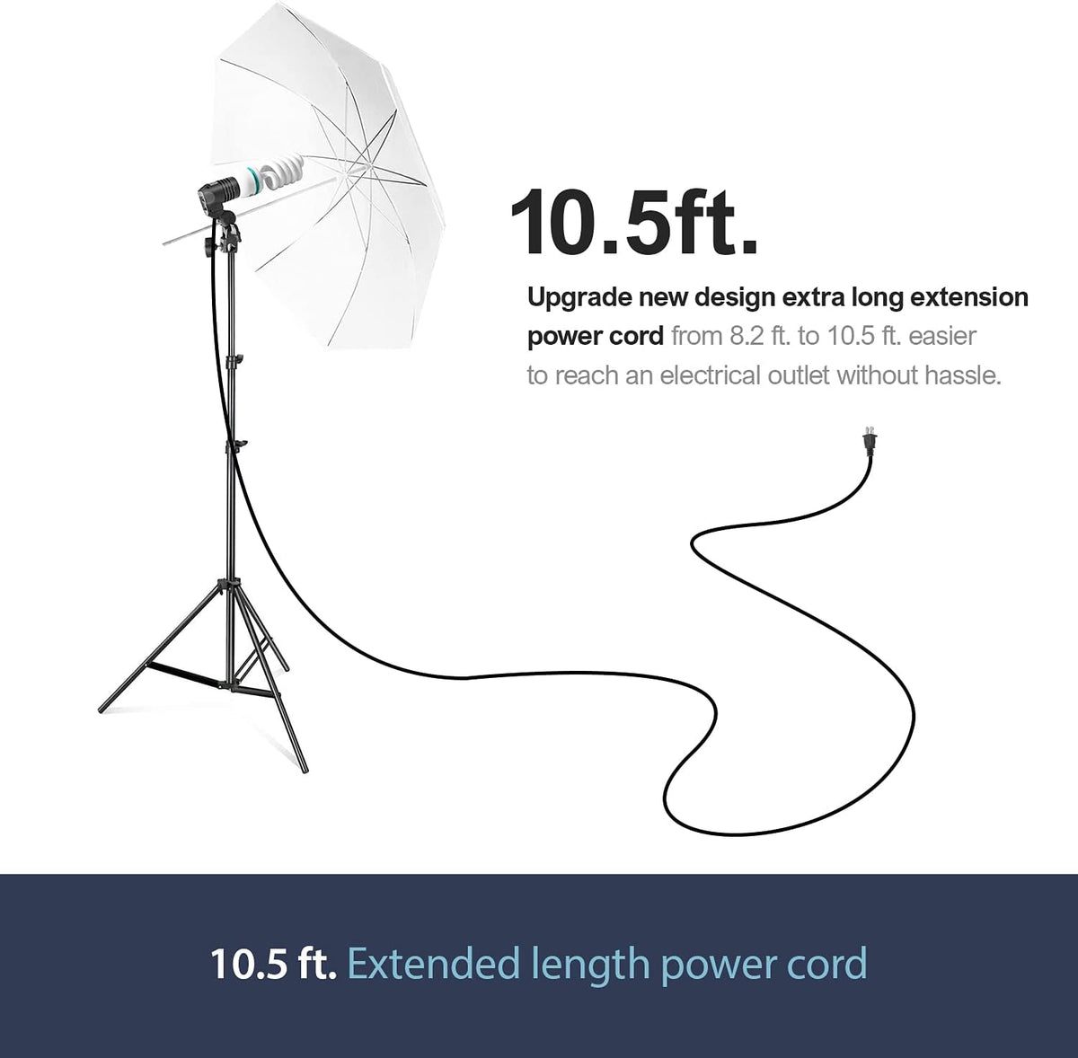 Continuous Light Lighting Kit with 33 inch Umbrella and 6500K Light Bulb Z6114