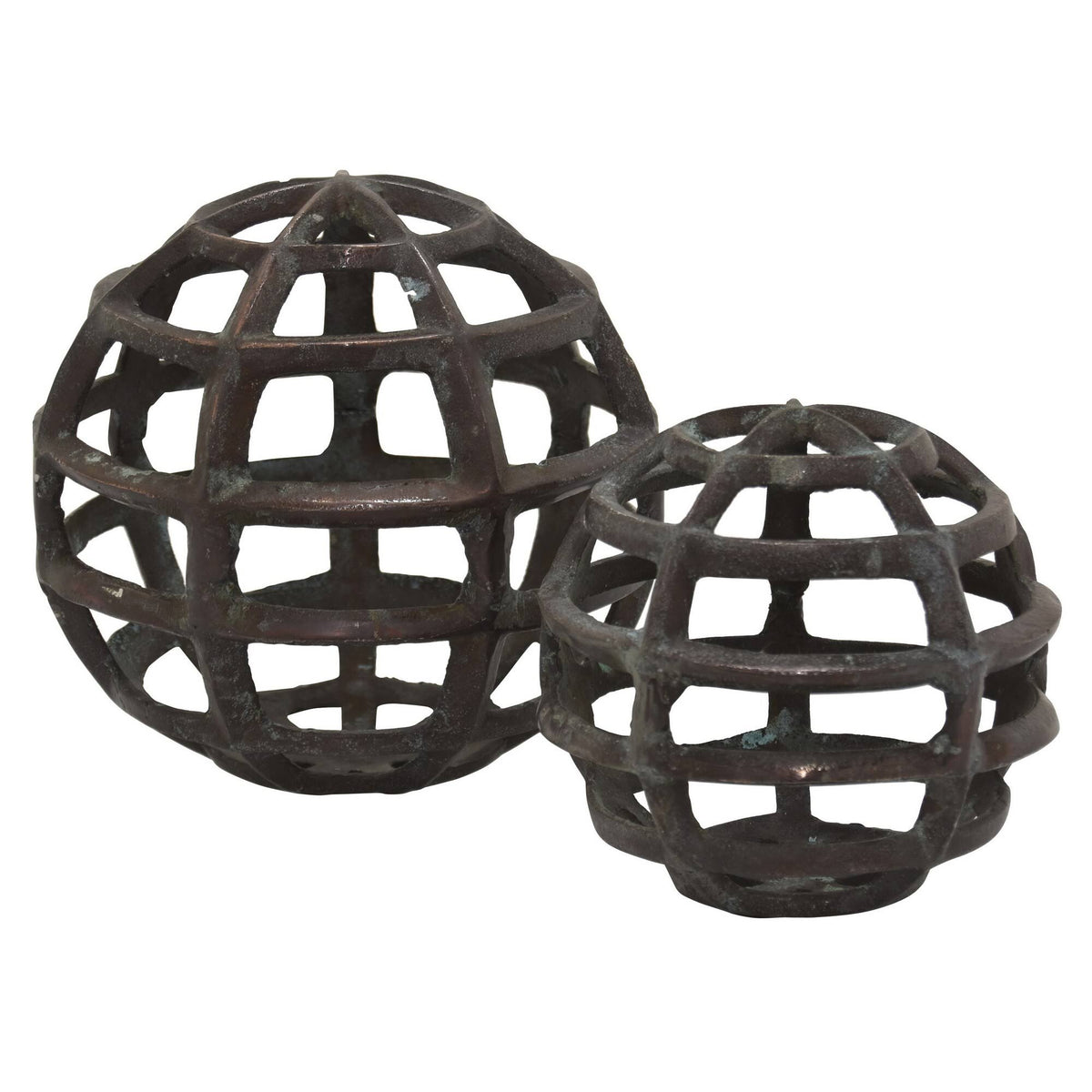 Green Metal Sphere Set of 2 T99687