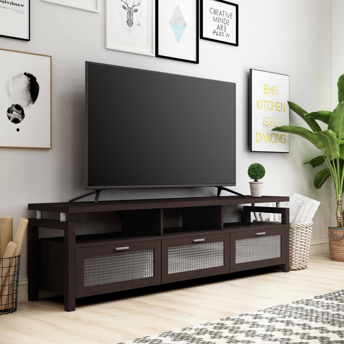 Espresso Wood TV Console R4781