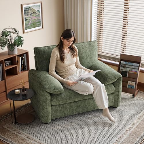 Oversized Green Chenille Accent Chair X94970