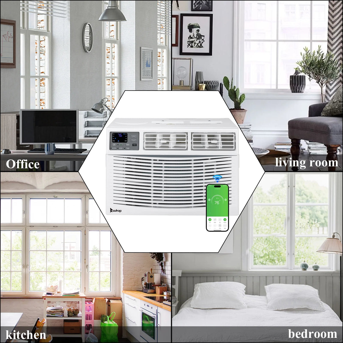 8000BTU Window Air Conditioner with Remote Control H832543