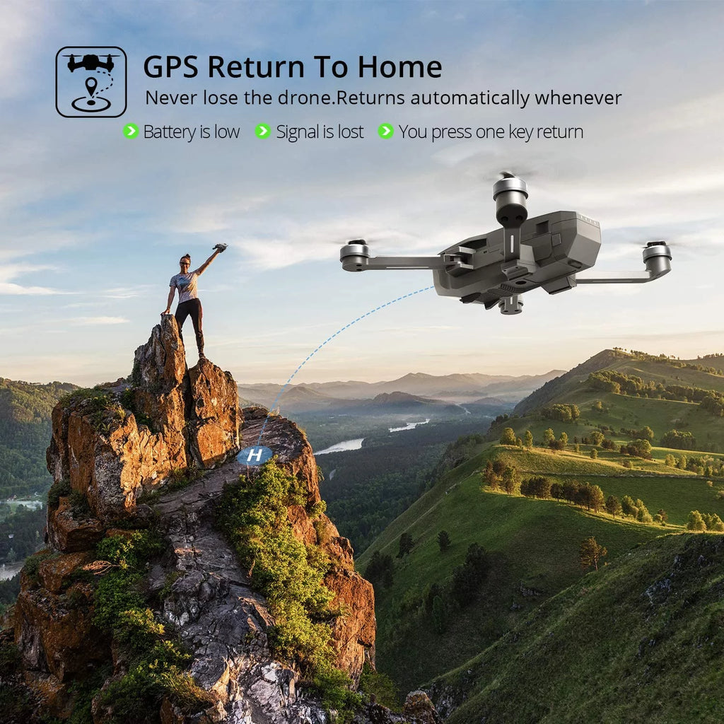 Foldable GPS 4K UHD Camera Drone with 2 Batteries A82407