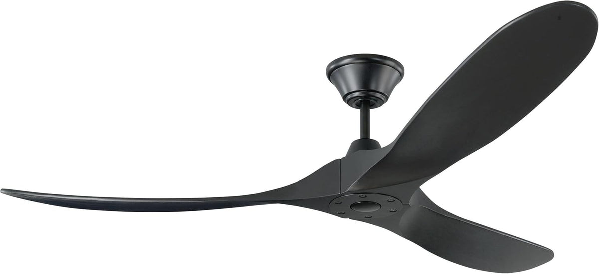 Matte Black 52 Outdoor Ceiling Fan with Remote Control N27371