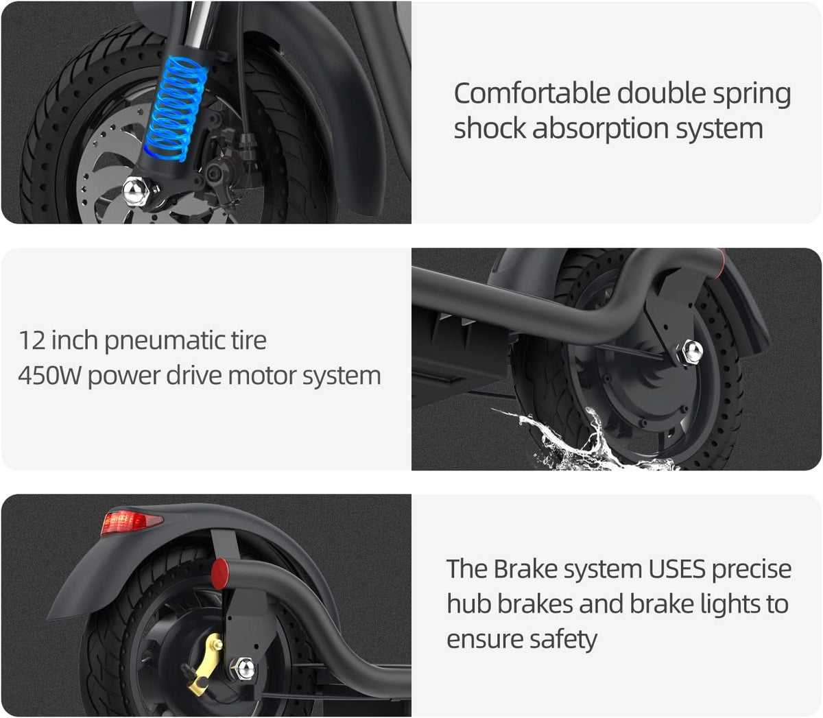 12-inch Pneumatic Tire Foldable All-Terrain Electric Scooter I4985