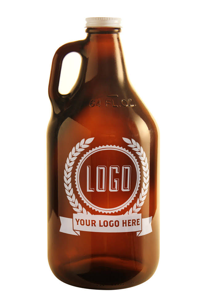 64 oz. Amber Glass Beer Growlers V42485