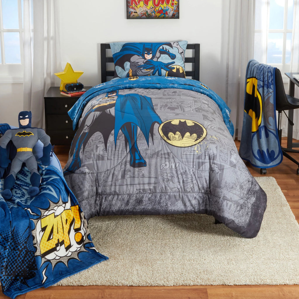 Kids Comforter and Pillowcase 2-Piece Set Twin/Full Reversible H1577