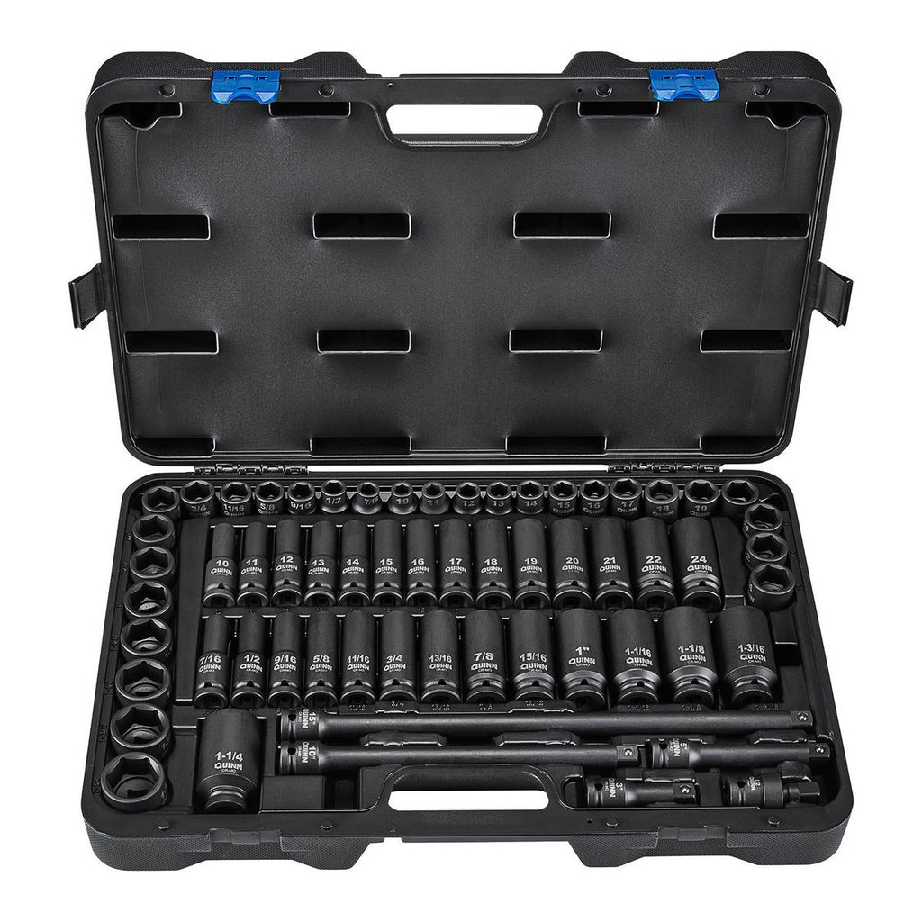 1/2 in. Drive SAE and Metric Impact Socket Set, 61-Piece V964