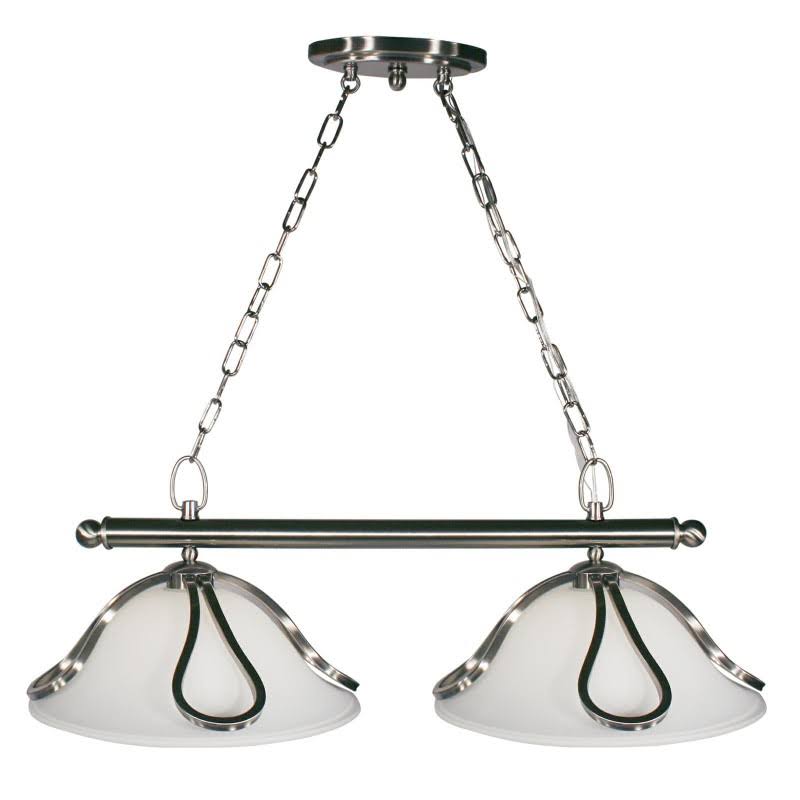 Brushed Nickel Two Light Island/Billiard H82183
