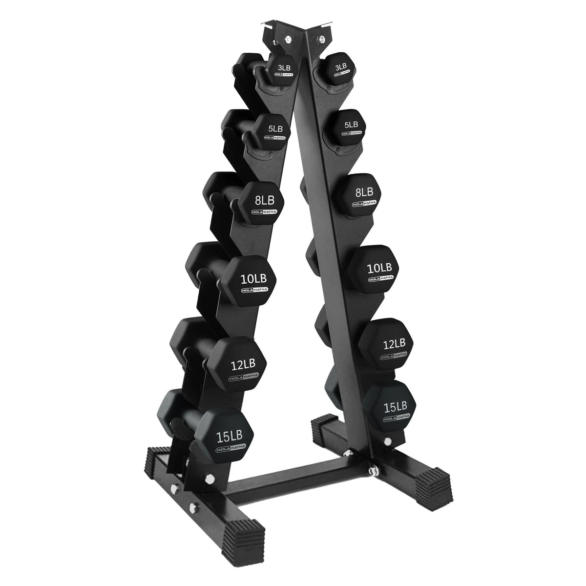 Neoprene Dumbbell Weight Set with Rack B557