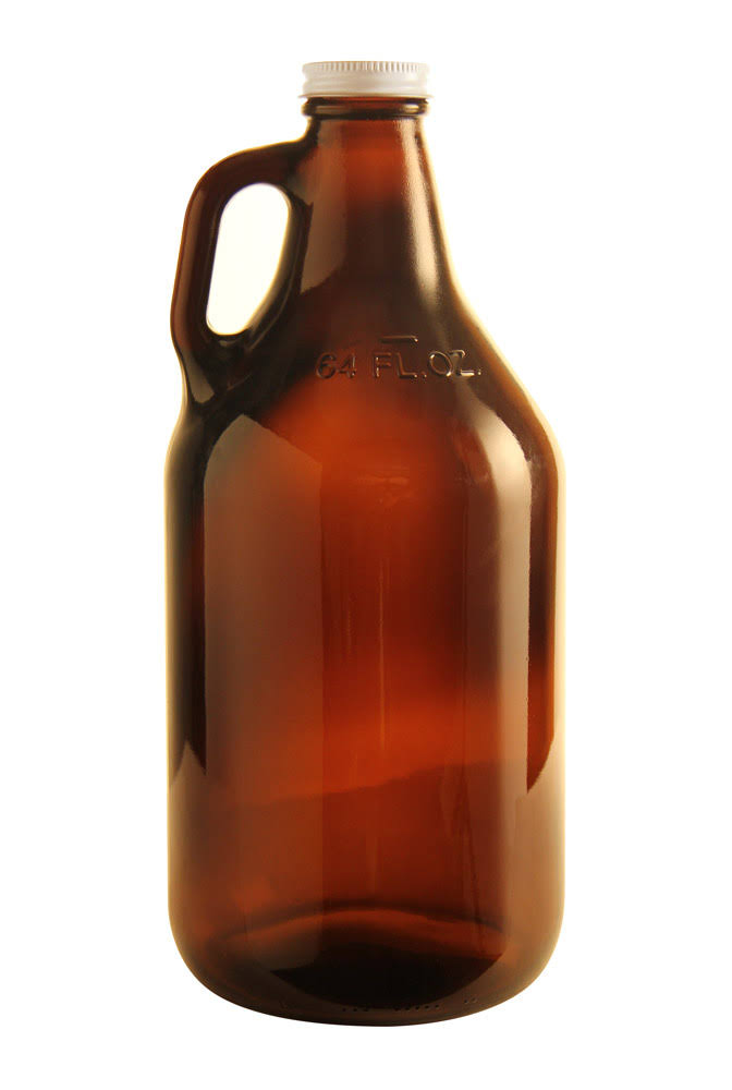 64 oz. Amber Glass Beer Growlers V42485