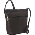 Black Leather Shoulder Bag H848