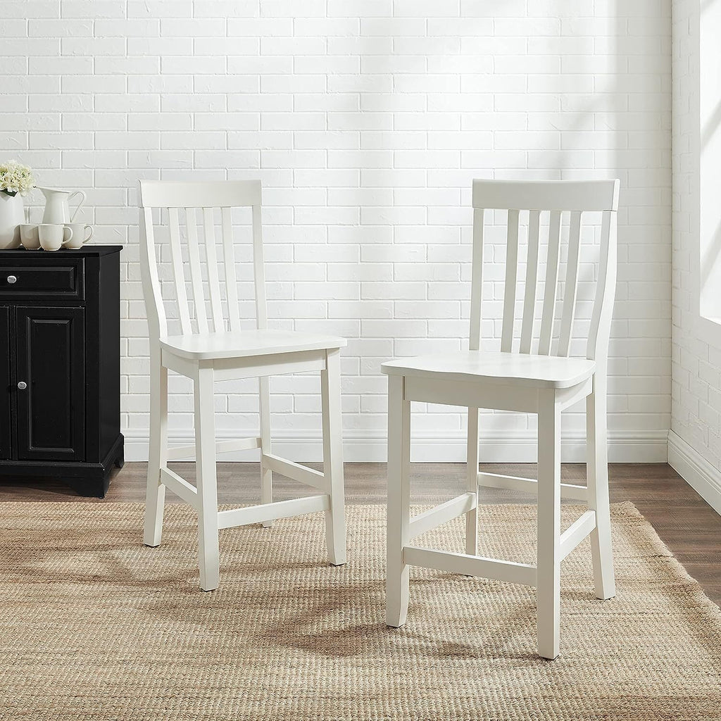 White 2Pc Counter Stool Set S27830