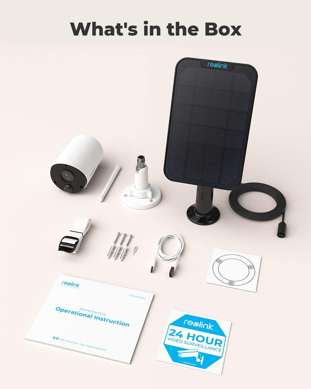Wire-Free Battery Powered 1080p Solar WiFi Security Camera L6786