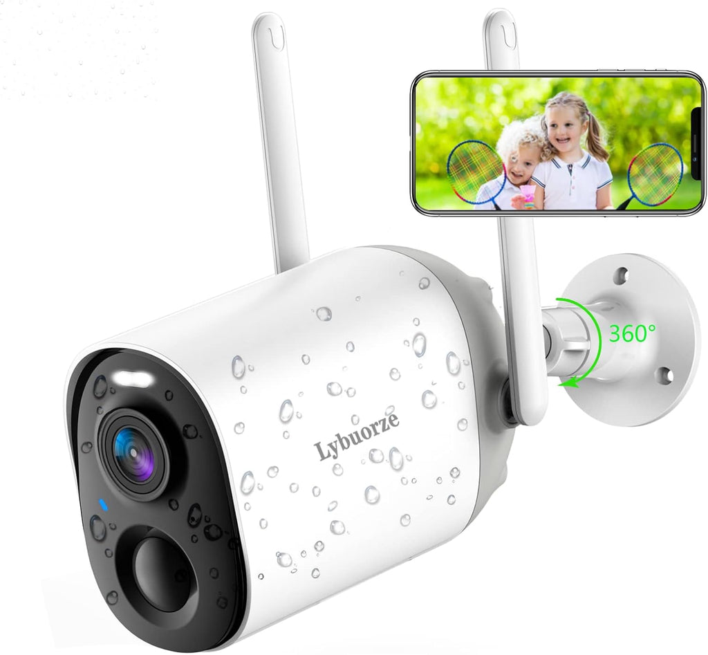 Rechargeable Battery Powered Outdoor Security Camera with Color Night Vision B812409