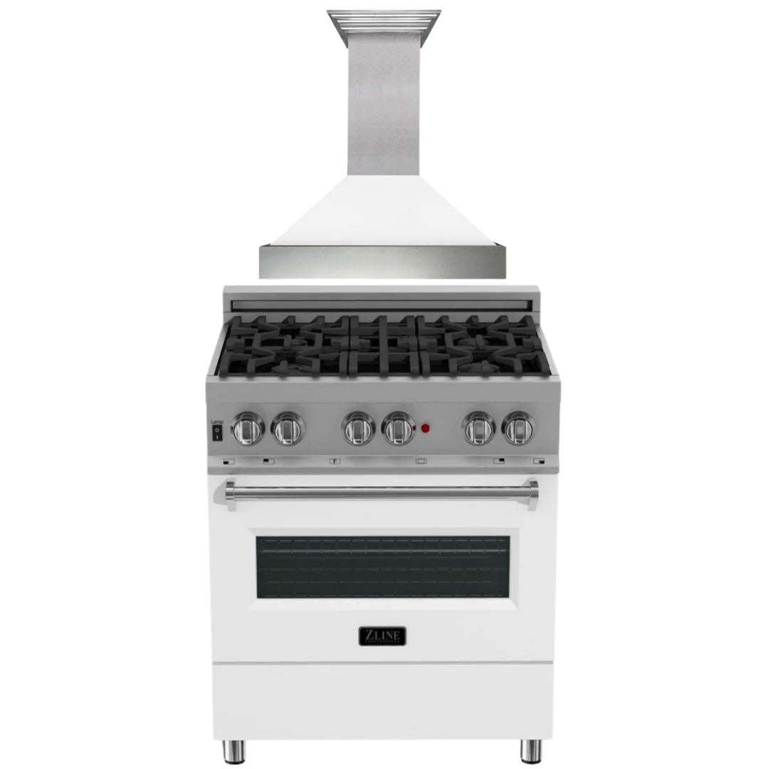 30 in. Dual Fuel Range with Range Hood Appliance Package L3008