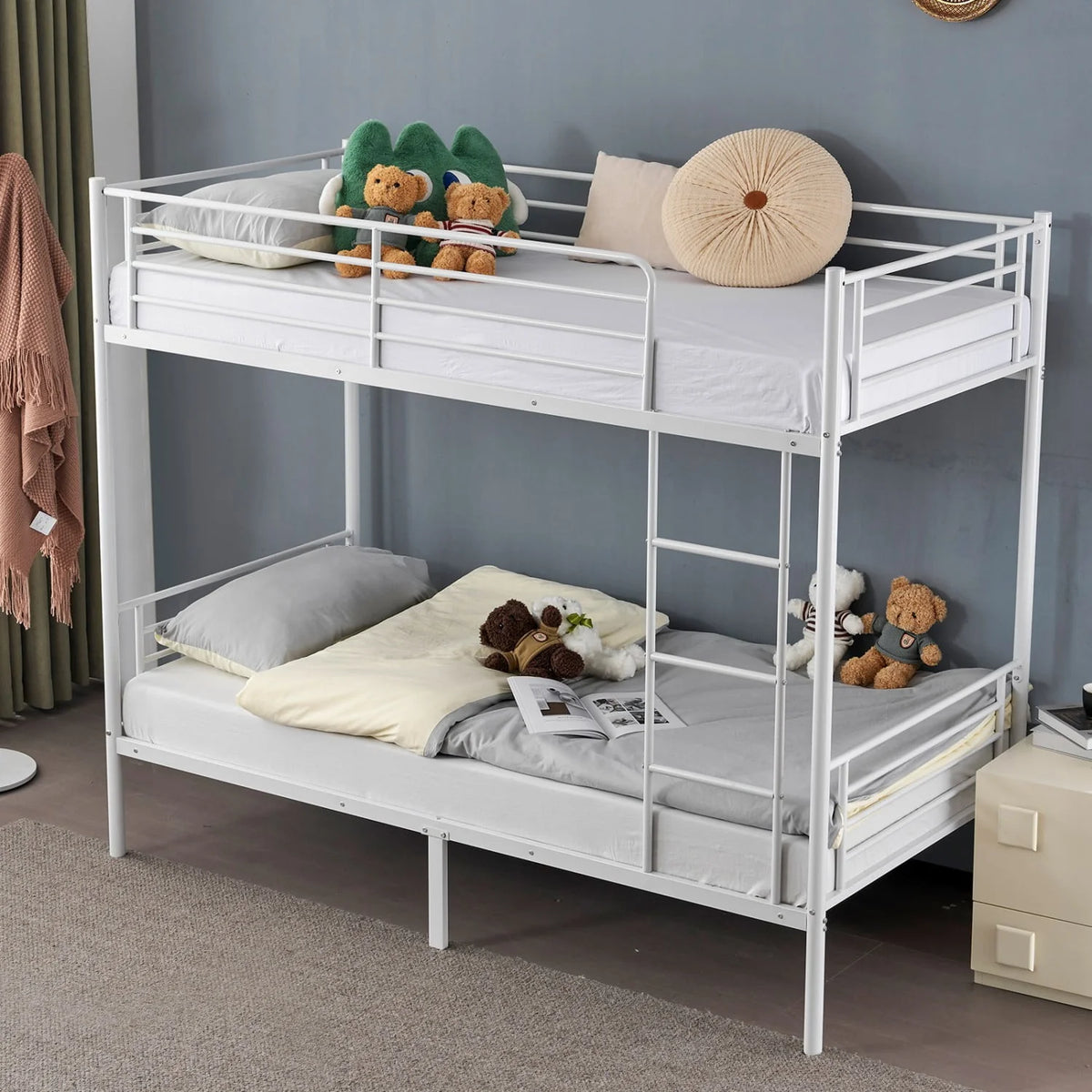 Twin over Twin Steel Bunk Beds M6649