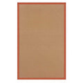 Machine Tufted Wool 5'x8' Rug in Cork Brown and Burnt Orange N645480