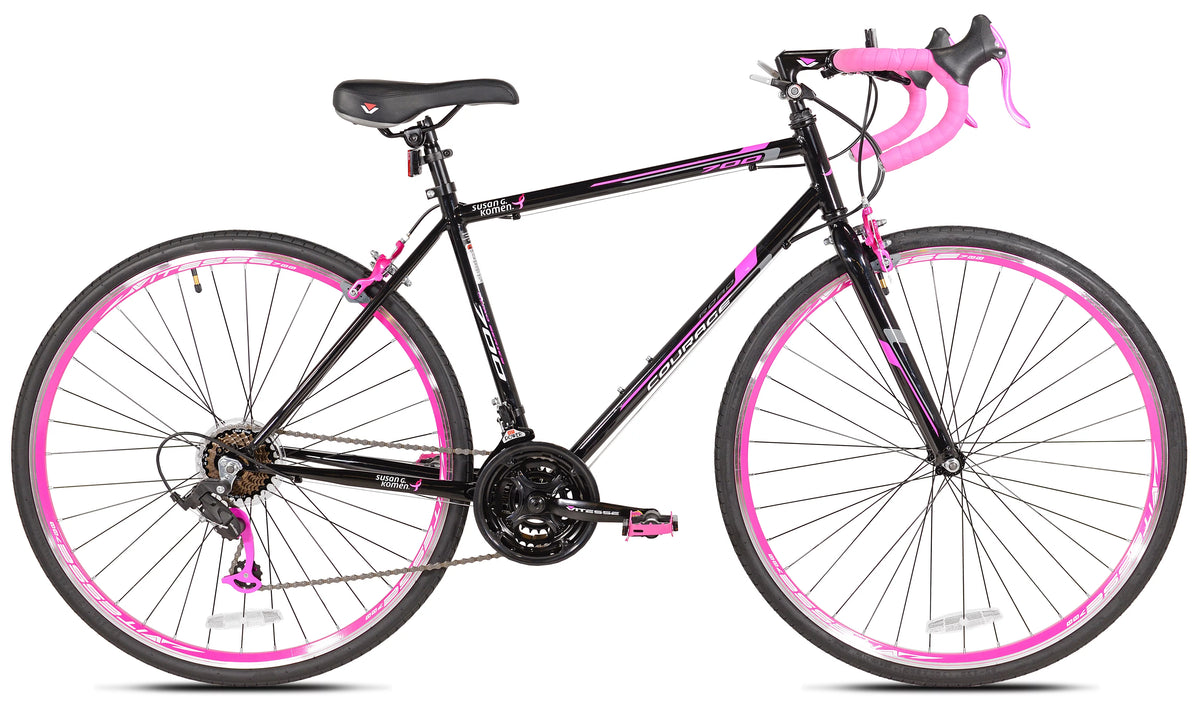 700c Women's Road Bike, Pink and Black I68906