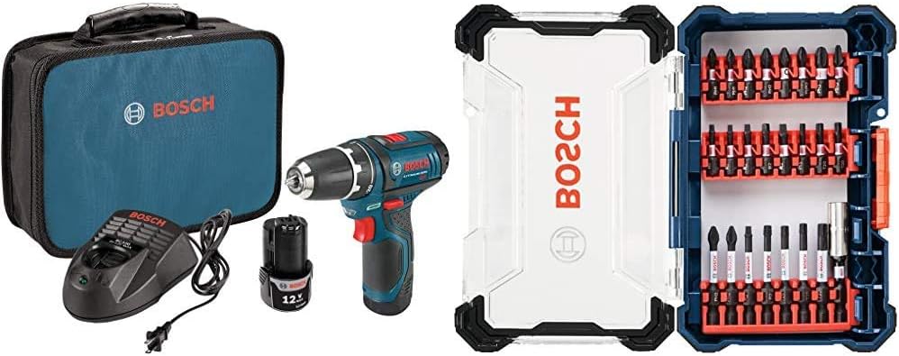 12V 3/8 Inch Two Speed Cordless Drill Kit with Two Lithium Ion Batteries, Charger, Bits & Soft Carrying Bag W3844