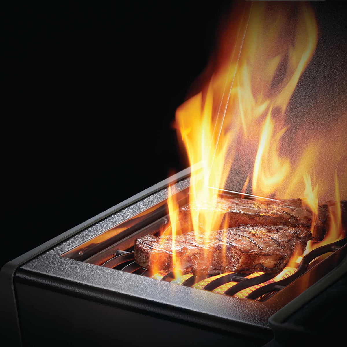 Black Propane Gas Grill with Infrared Side Burner W571