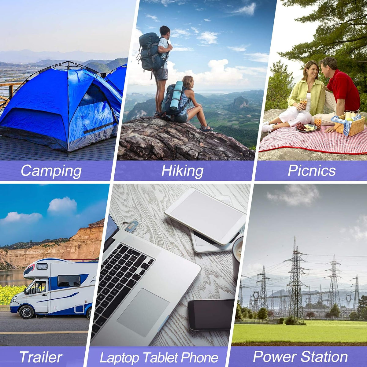 Solar Panel 120W, 12-18V Portable Foldable Solar Panel Kit with 2 USB Ports & 1 DV Port L7050