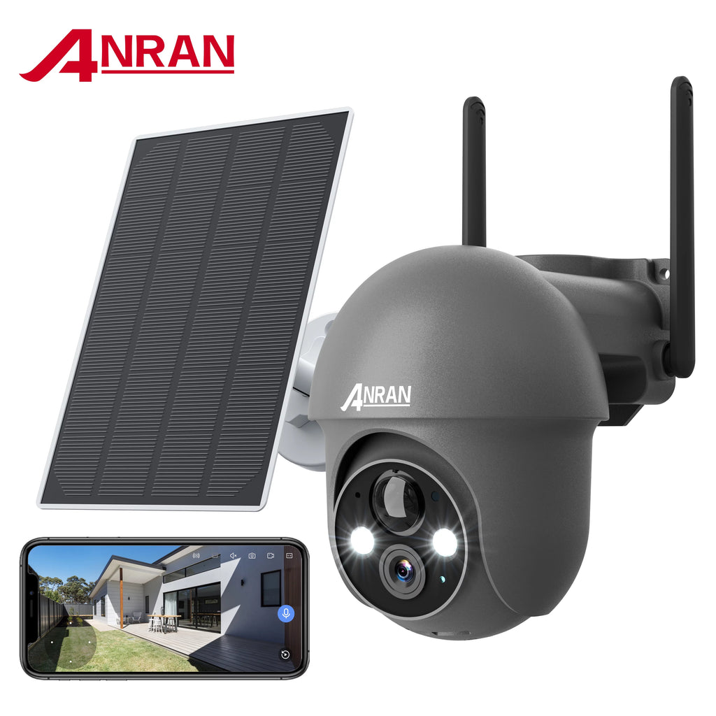 Wireless Solar Security Camera with 360° View, 2K, Color Night Vision P37455