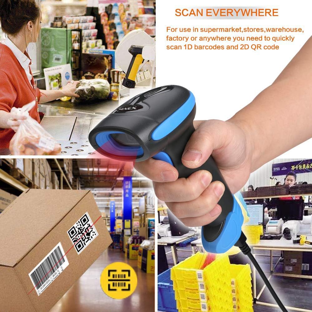 2D Wireless Barcode Scanner with USB I112