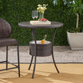Round Wicker Table with Ice Pail A8922