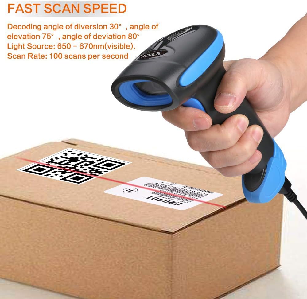 2D Wireless Barcode Scanner with USB I112