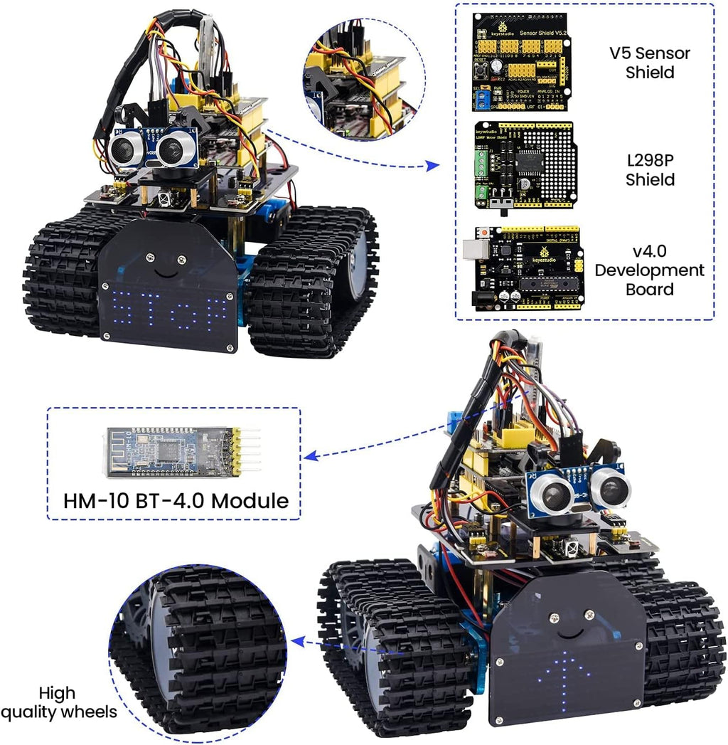Mini Tank Robot Smart Car Kit for Arduino A29525