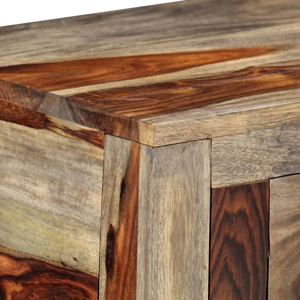 White 3 Drawer Sheesham Wood Console Table N6976
