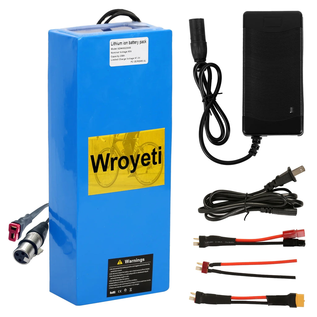 60V 20Ah Lithium Ion Electric Bike Battery with 3A Charger B17685