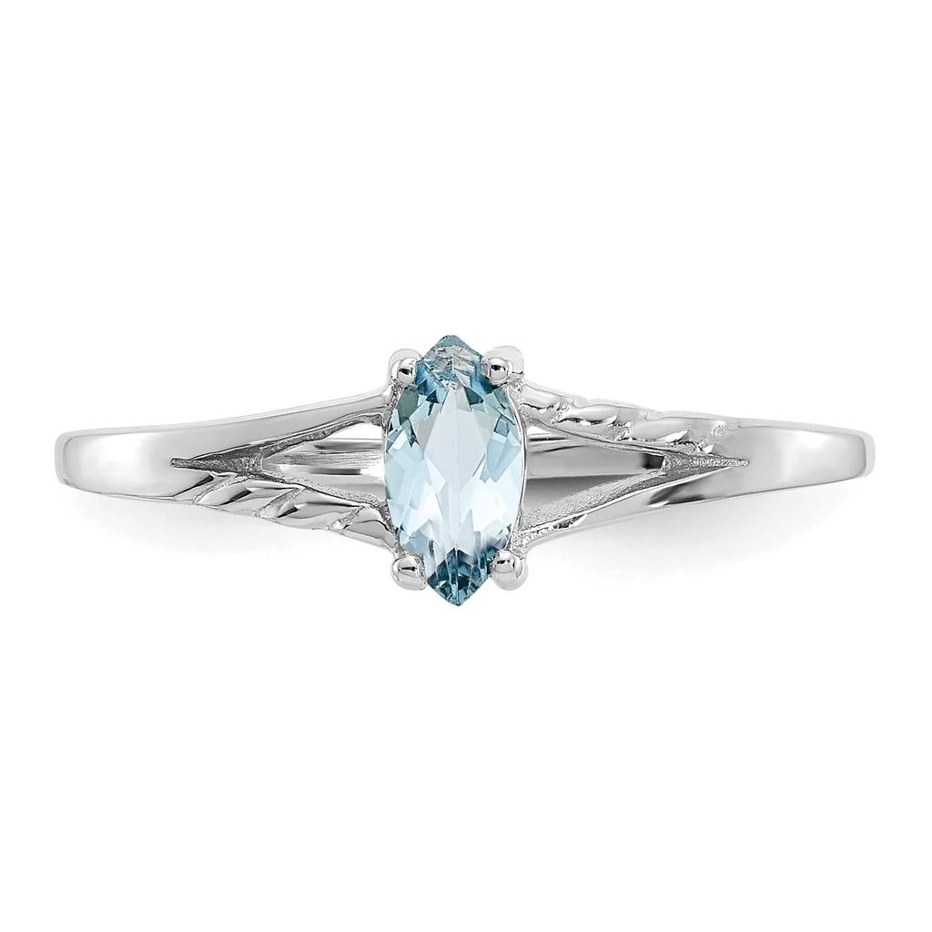 10 Karat White Gold Aquamarine Ring Z419138