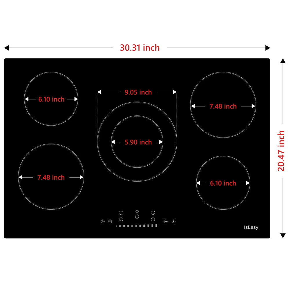 30 5 Burners Electric Stove Top O195