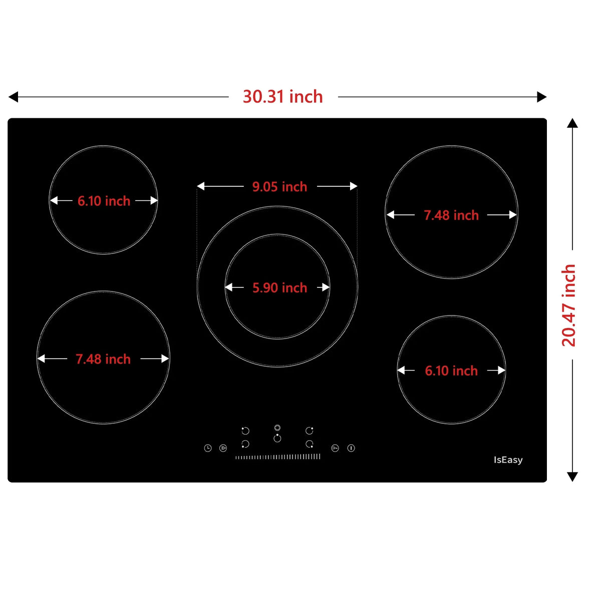 30 5 Burners Electric Stove Top O195
