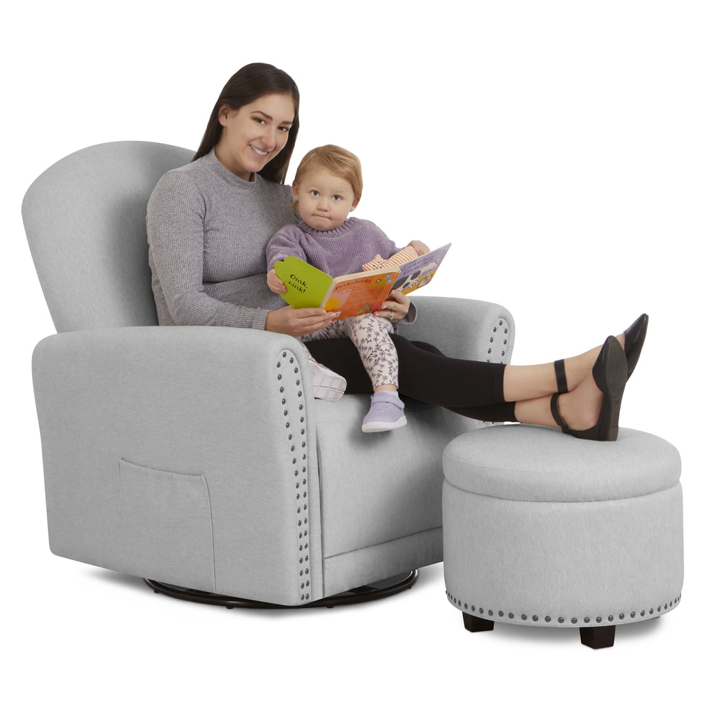 Swivel Glider with Ottoman T183