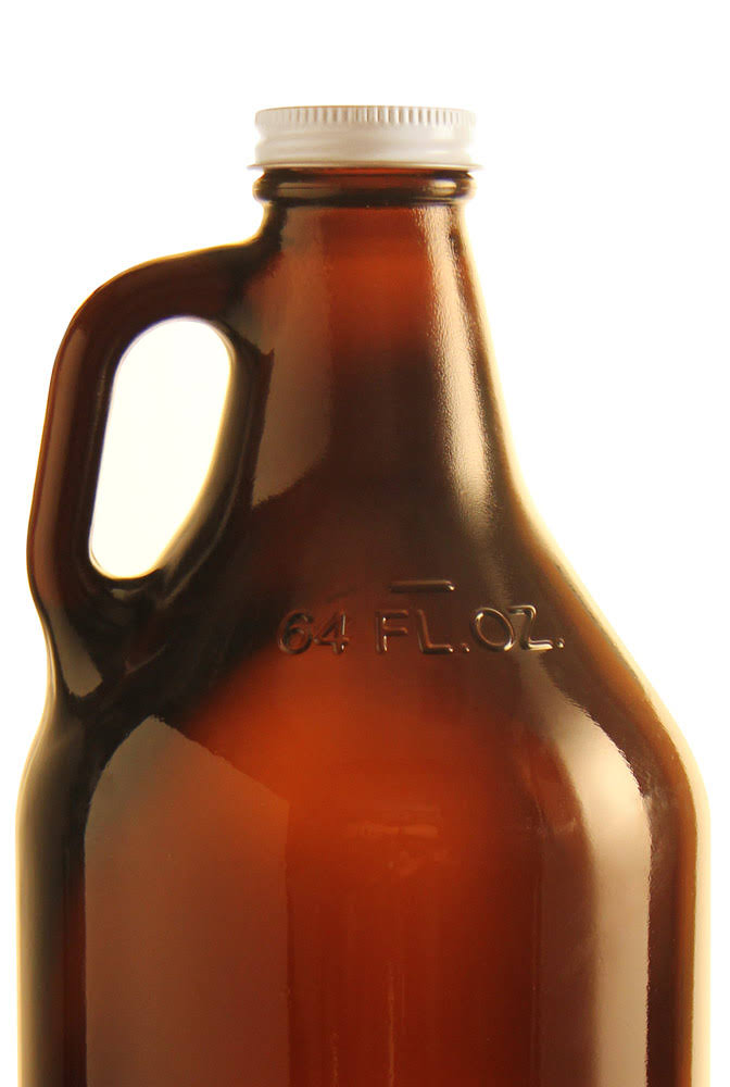 64 oz. Amber Glass Beer Growlers V42485
