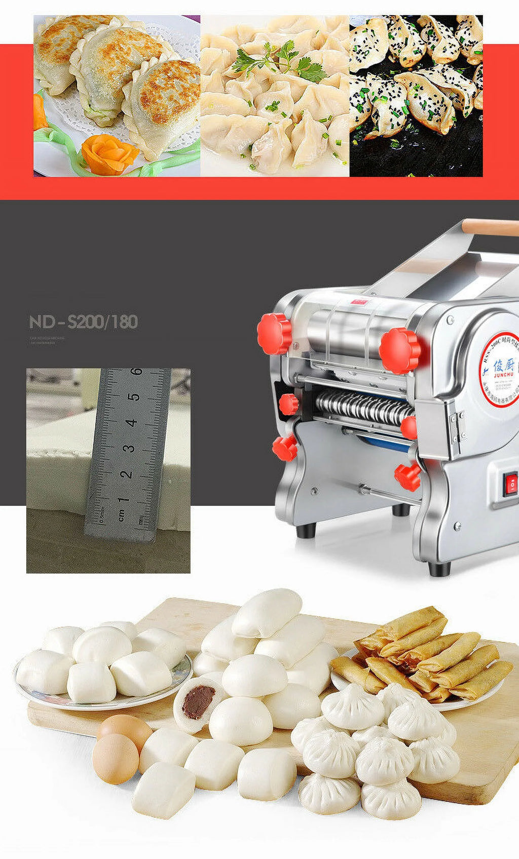 110V Electric Pasta Press Maker Noodles Machine S10632