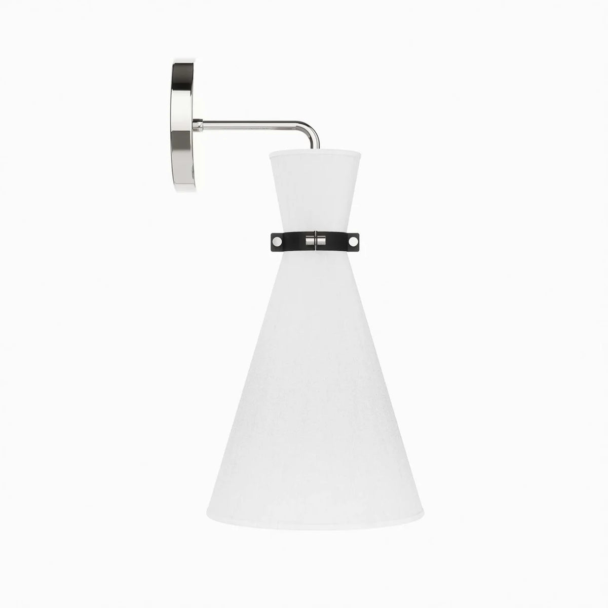 1-Light White Polished Nickel Wall Sconce K674