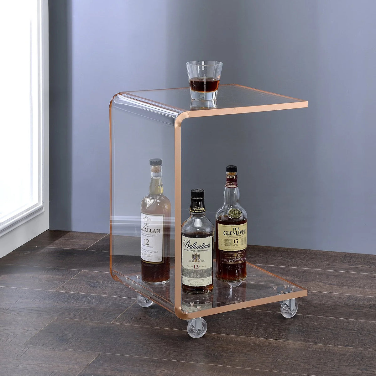 Clear Lucite and Acrylic Accent Table F76487
