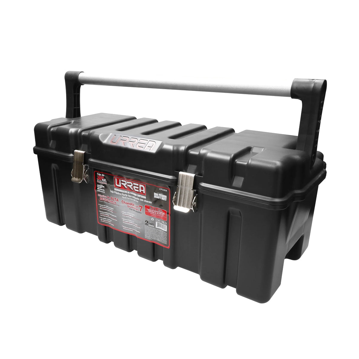Heavy Duty 26 Plastic Tool Box with Plastic Tray O7253
