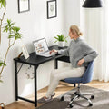 Black 55 Inch Wooden Office Desk with Storage J5406