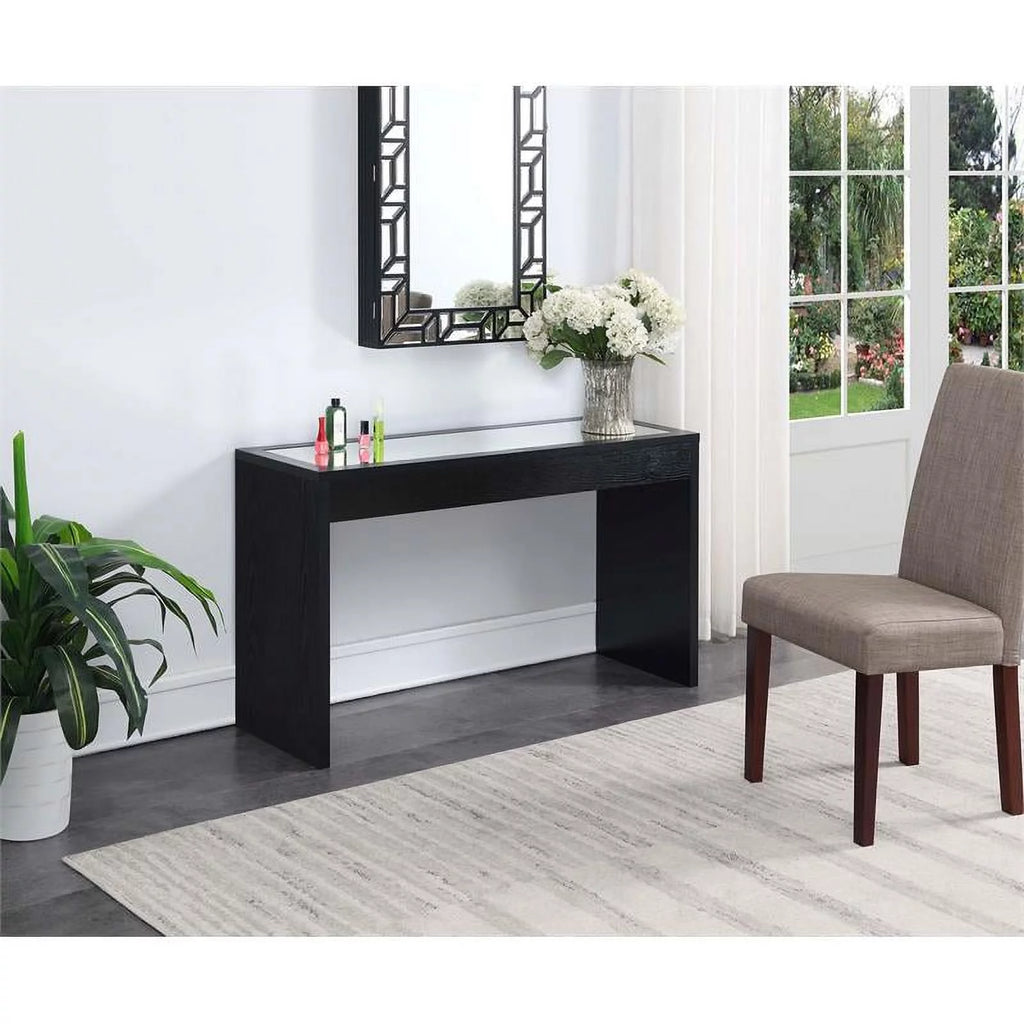 Black Mirrored Console Table U548