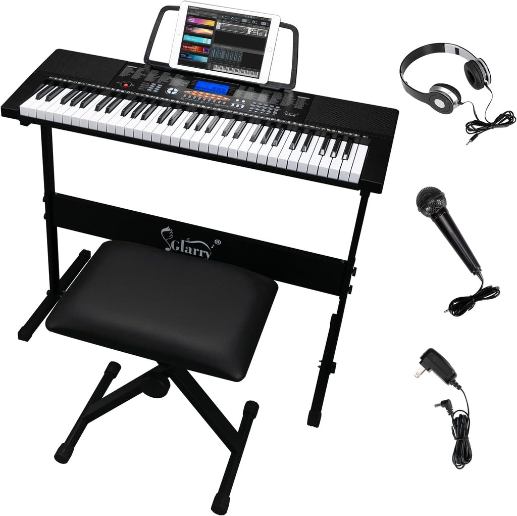 61-Key Portable Electronic Keyboard Piano with LCD Screen L4520
